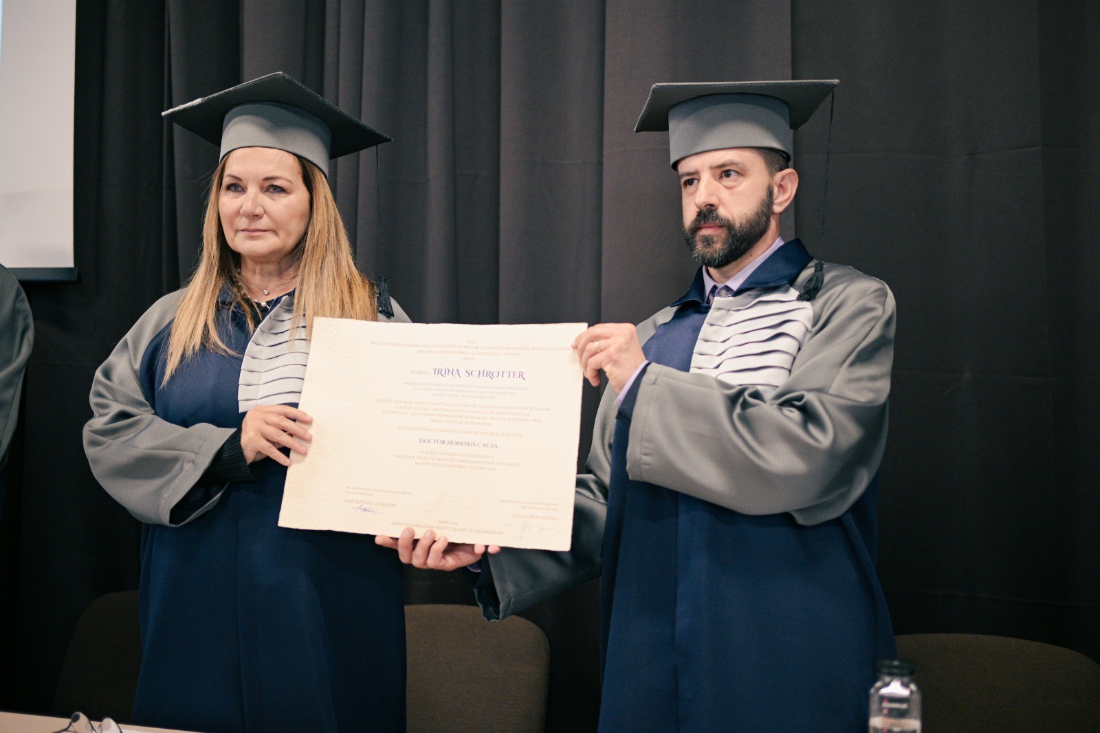 Irina Schrotter a primit titlul de Doctor Honoris Causa din partea UAD Cluj-Napoca. Organizatoarea Romanian Creative Week: Sper ca acest moment să inspire mulți antreprenori să investească în educația tinerilor